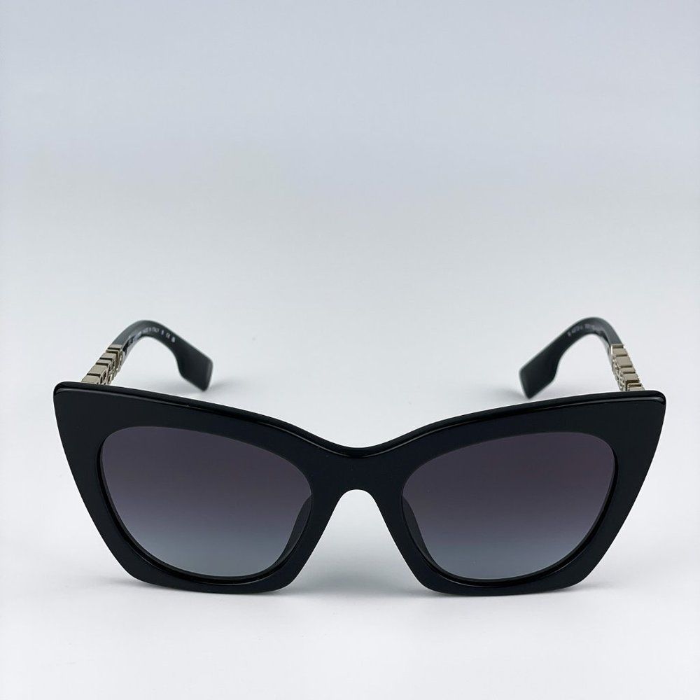 Burberry BE4372U MARIANNE 30018G Sunglasses Black Grey Gradient Cat Eye Women - Picture 6 of 11